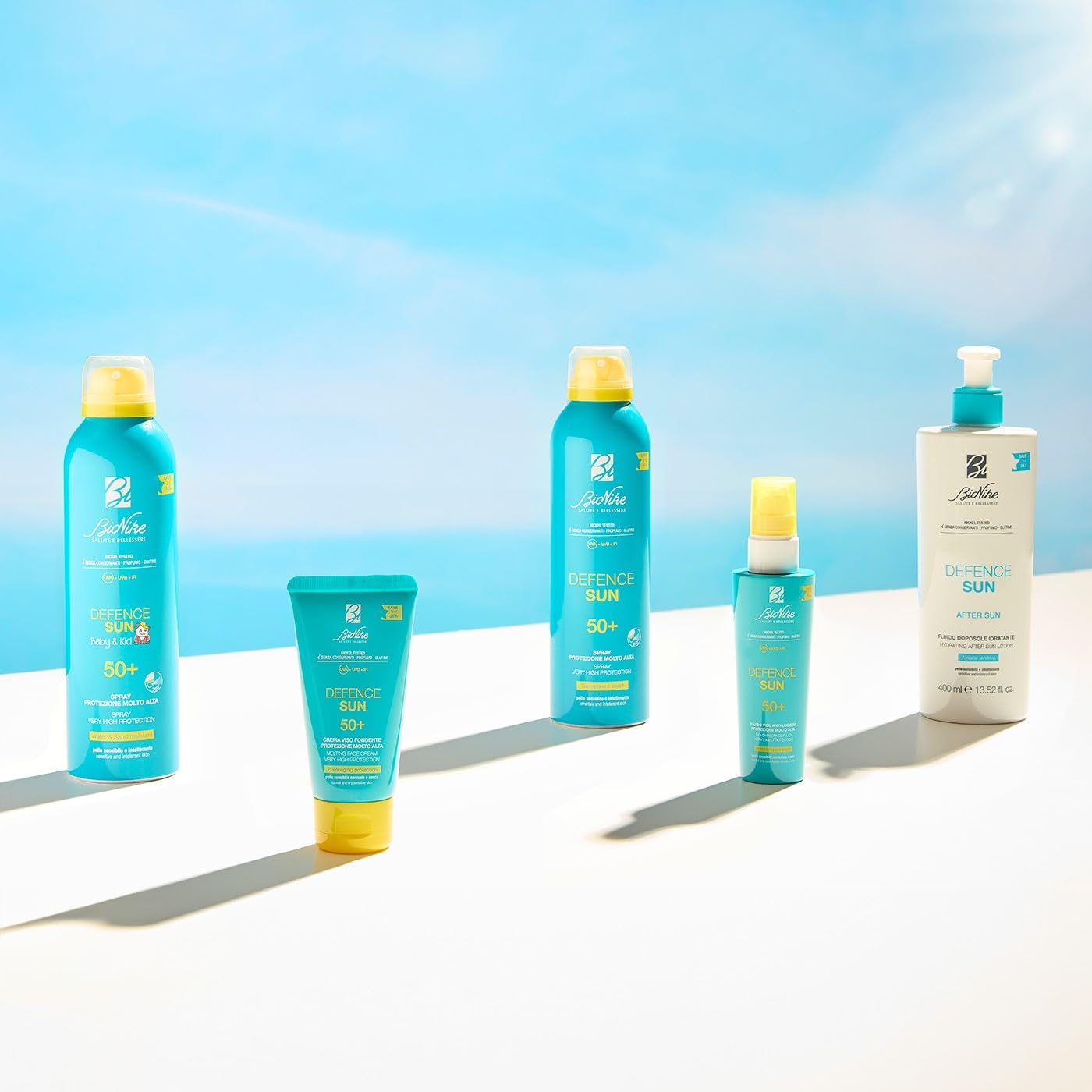 Bionike Defence Sun - Transparent Touch Spray Solare Corpo, per Pelli Sensibili e Intolleranti, Azione Protettiva e Antiossidante, Waterproof e Invisibile, Rafforza e Ripara la Pelle