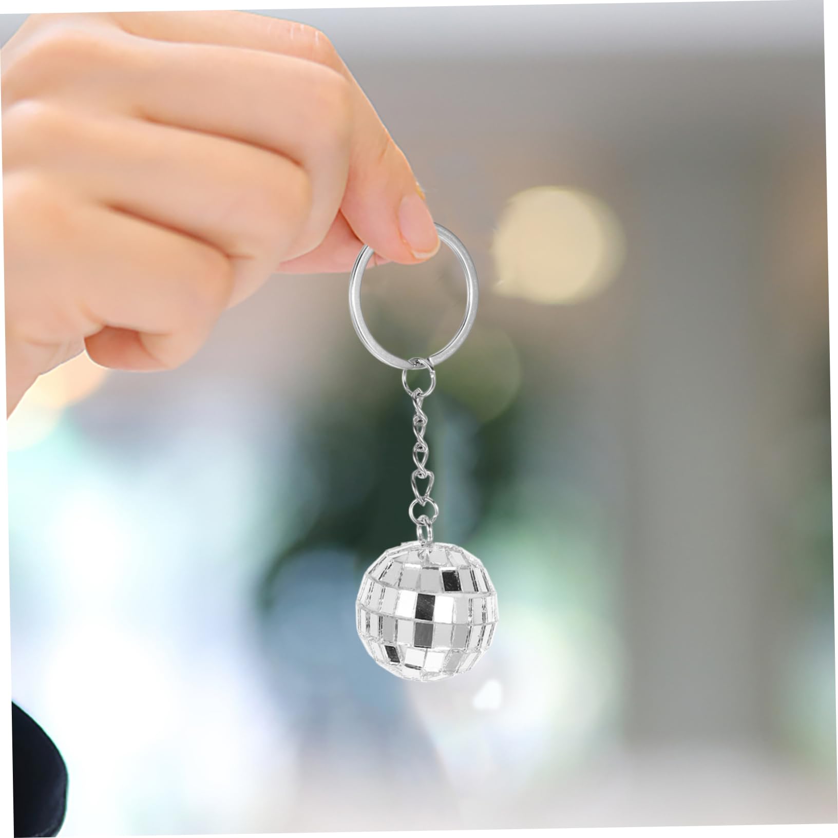Mipcase 10 Piezas Llavero de Bola de Discoteca Espejo Colgante Decorativo para Bolso Adorno de Bola de Discoteca para Equipo para Fiesta