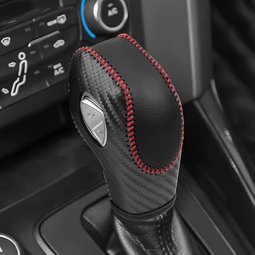 Miniatura 8 de Trim for Ford Fusion EcoSport Escape Focus Transit C-Max Energi Wagon Edge Fiesta Accessories Leather Auto Gear Shift Knob Cover Protector Trim Cap