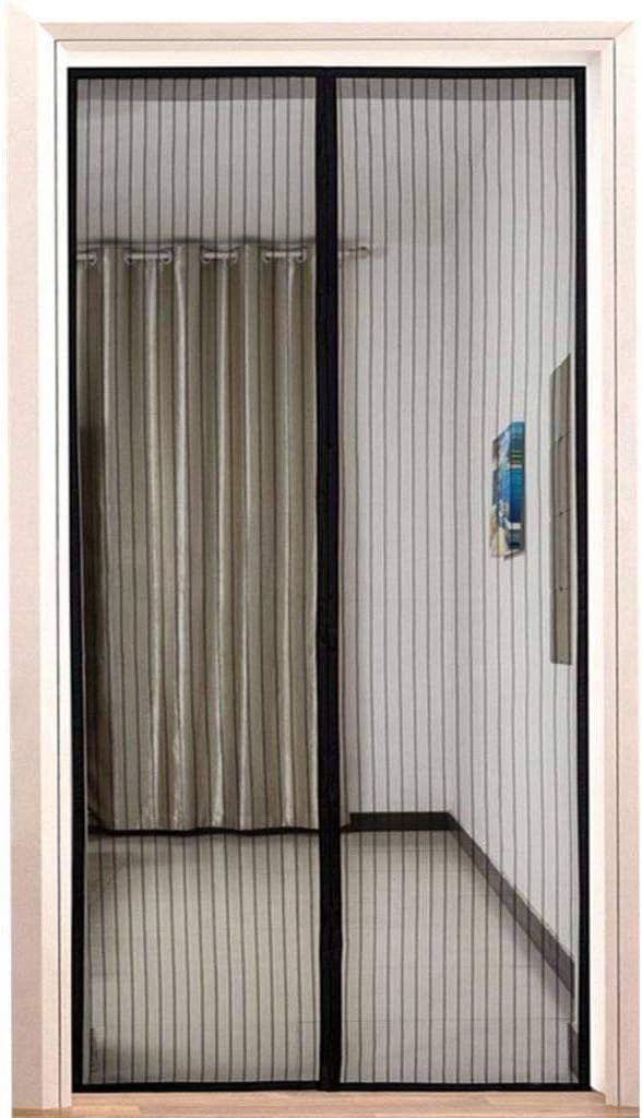 Flei Fly Screen Balcony Door 100 x 210 cm, Magnetic Fly Curtain Mosquito Net, Car Closed, Foldable Air Can Flow Freely, for Doors/Patio - Black