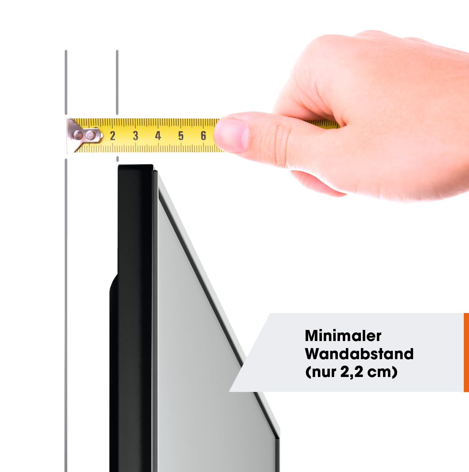 Vogel's Quick TVM 1605 Flache TV-Wandhalterung für 40-100 Zoll Fernseher | Universelle Kompatibilität, TÜV-Zertifiziert, 75 kg Tragkraft, VESA Bis 600x400, Inkl. Montagematerial