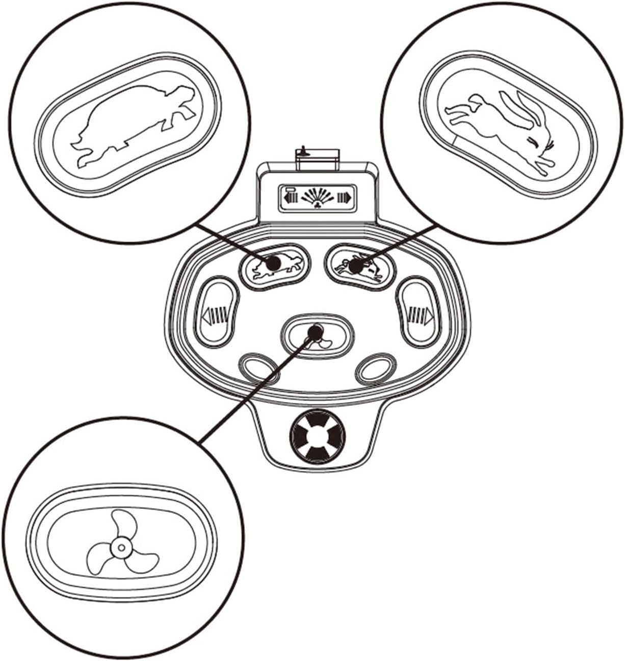 AQUOS Haswing 2.4G Version Wireless Foot Control For 50700-V18, 50718D-V08, 50706-V03 Electric Trolling Motor for Bass fishing on Bass boat, Jon Boat, Pontoon Boat, Inflatable Boat