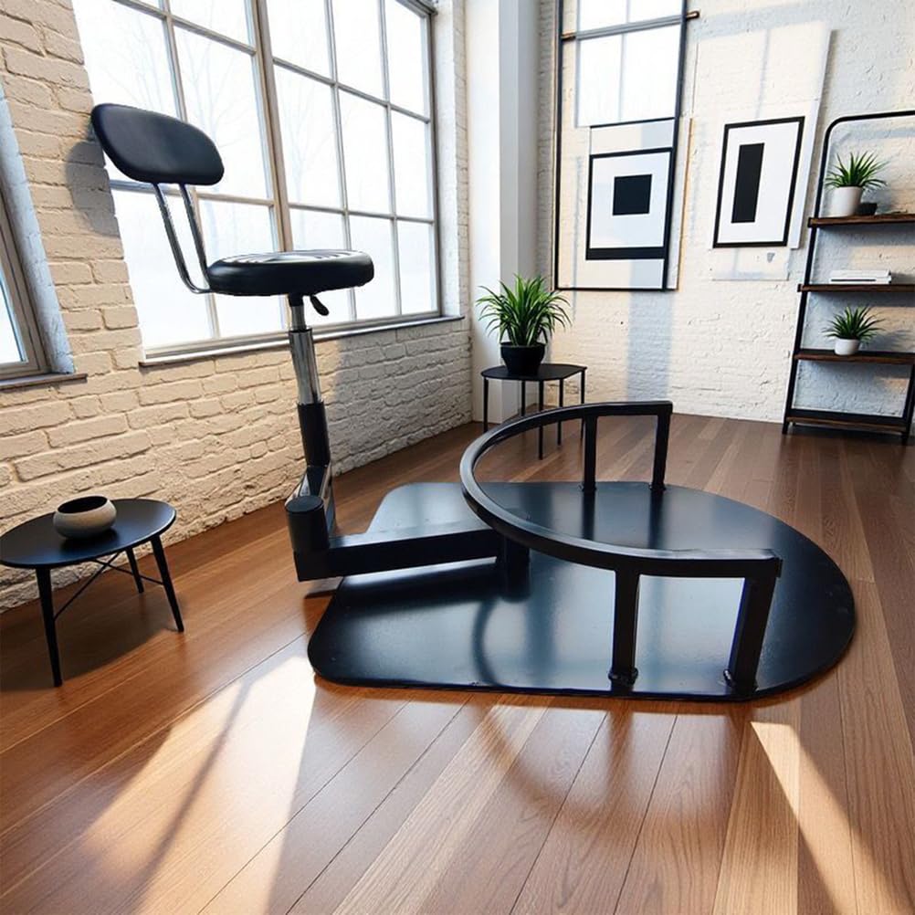 360° Drehbarer Friseurstuhl, Höhenverstellbarer Hydraulik-Friseurstuhl Im Modernen Design mit Stahlfuß für Beauty-Salons und Barbershops