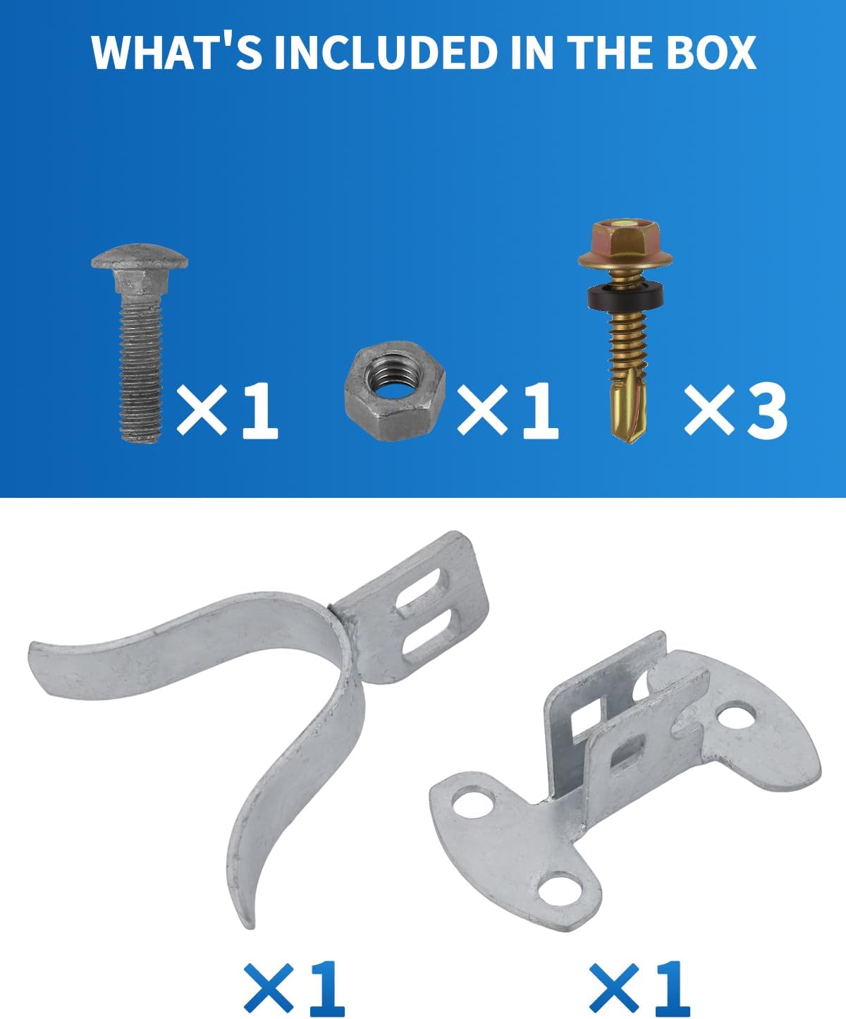 1-3/8" Flat Back Wall Mount Chain Link Fork Latch, Gate Latches for Metal Gates with Screws or Lag Bolt for Gate Frames, Gate Fork Latch with Padlock Hole, for Gate Frames,