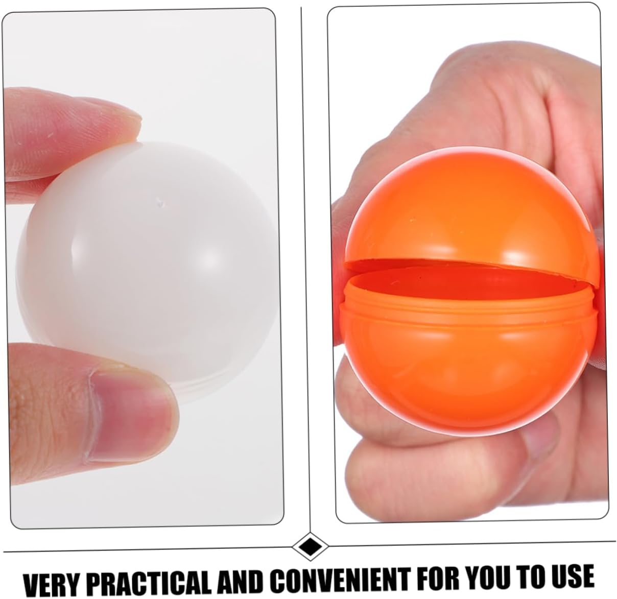 WOONEKY 50pcs Lottery Balls Openable Raffle Drawing Balls Fun Activity Craft Game for Party