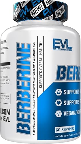 Miniatura 5 de Evlution Nutrition Berberine - Apoya la salud del corazón y la salud general - 500 mg de berberina pura por porción - Fórmula vegana - Sin OMG -