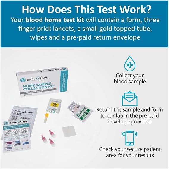 Testosterone Level Home Monitoring Kit by Better2Know. Easy to use Finger Prick Blood Test for Males and Females. Accurate and Fast Results Through UKAS accredited UK lab.