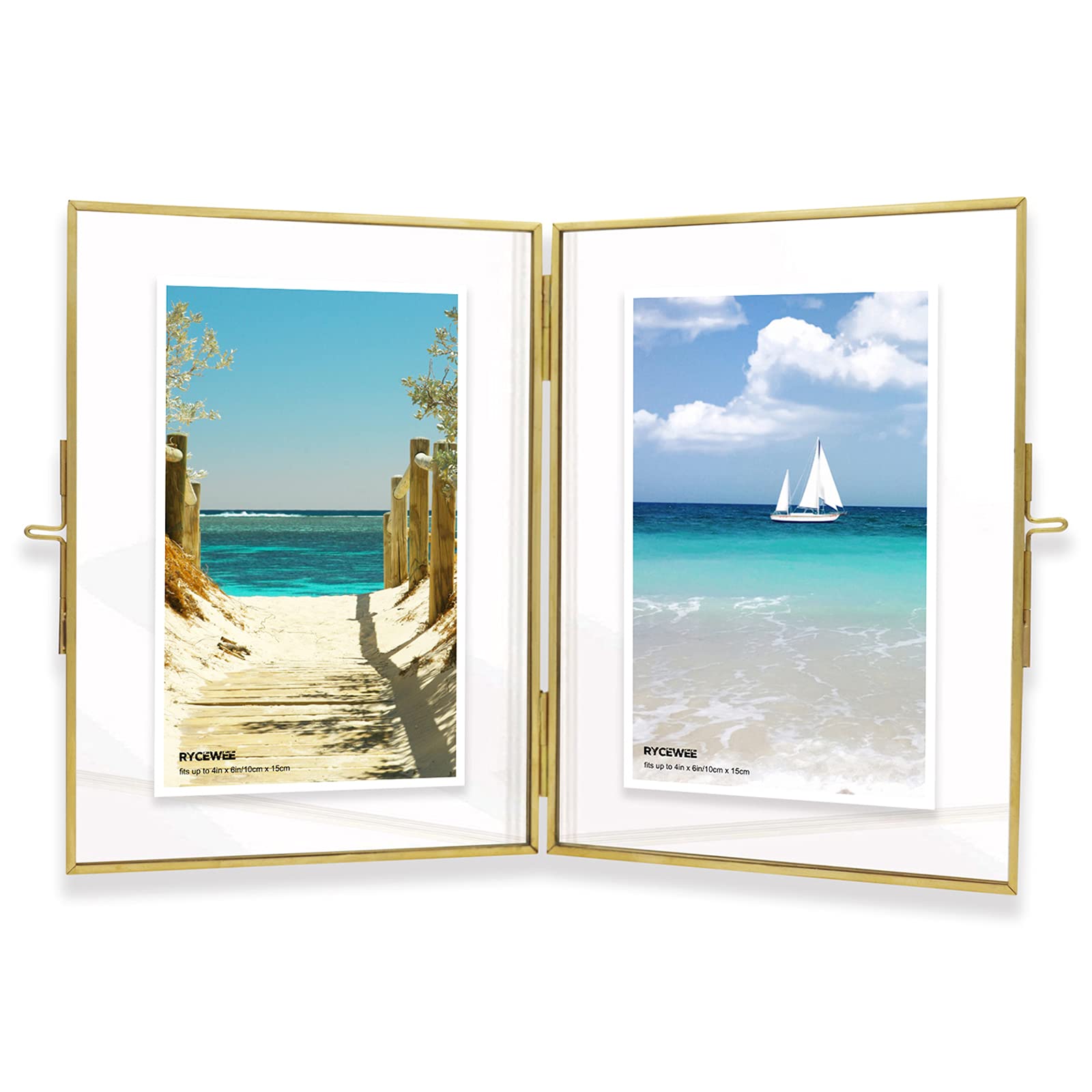 Buy Double Floating Brass 4x6 Picture Frame Double 4x6 Folding Picture