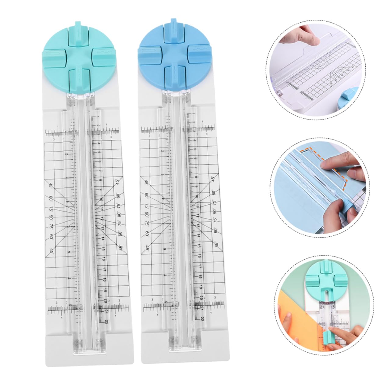 Papierschneider Robuster Kartonschneider 2 Stück Schneidewerkzeuge Für Bastelarbeiten Lineal Für Scrapbooking Papier Geschenkpapier Rollenschneider