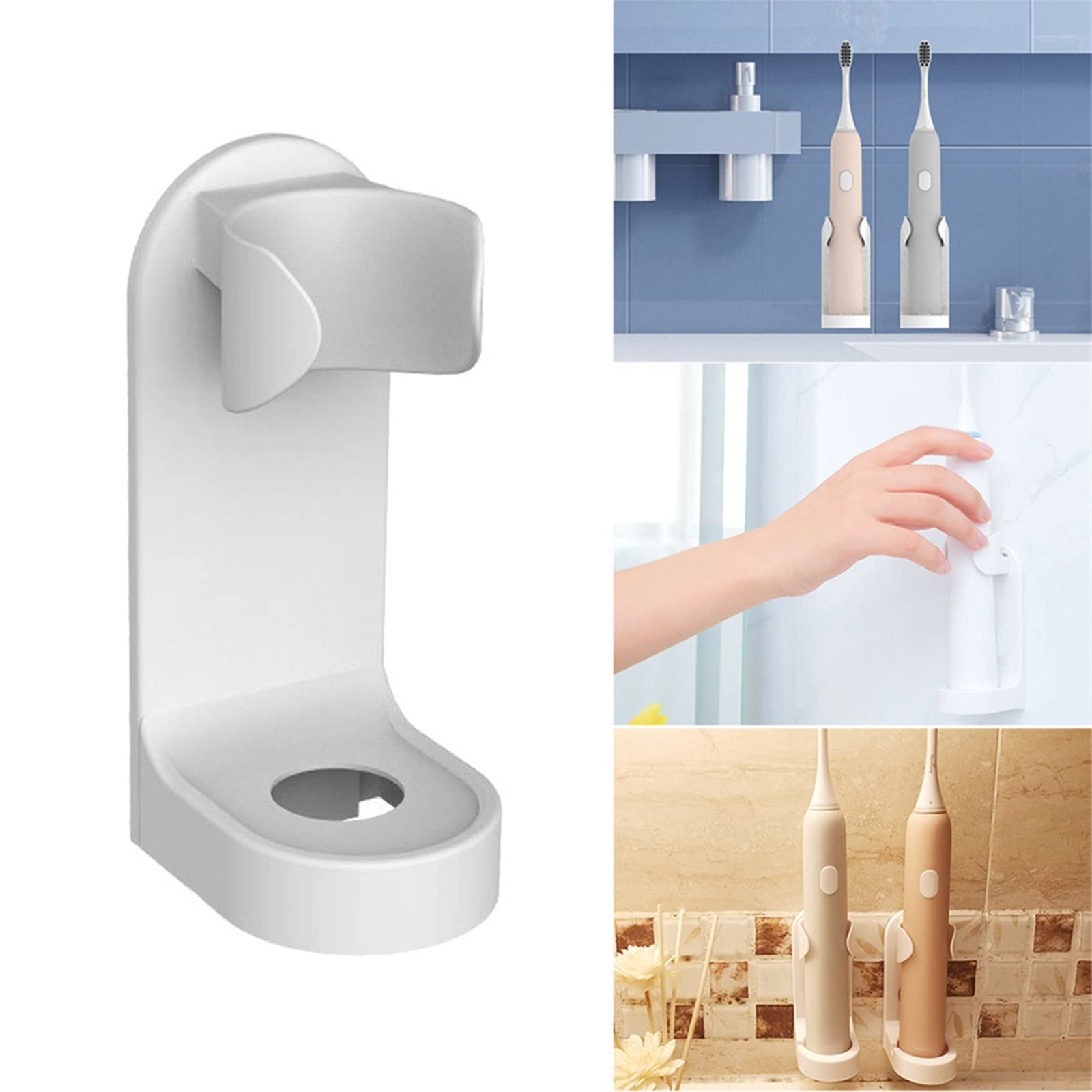 Soporte para cepillos de Dientes Soporte para cepillos de Dientes sin Rastro Organizador de cepillos de Dientes Cepillo de Dientes eléctrico Soporte montado en la Pared Estante Accesorios de