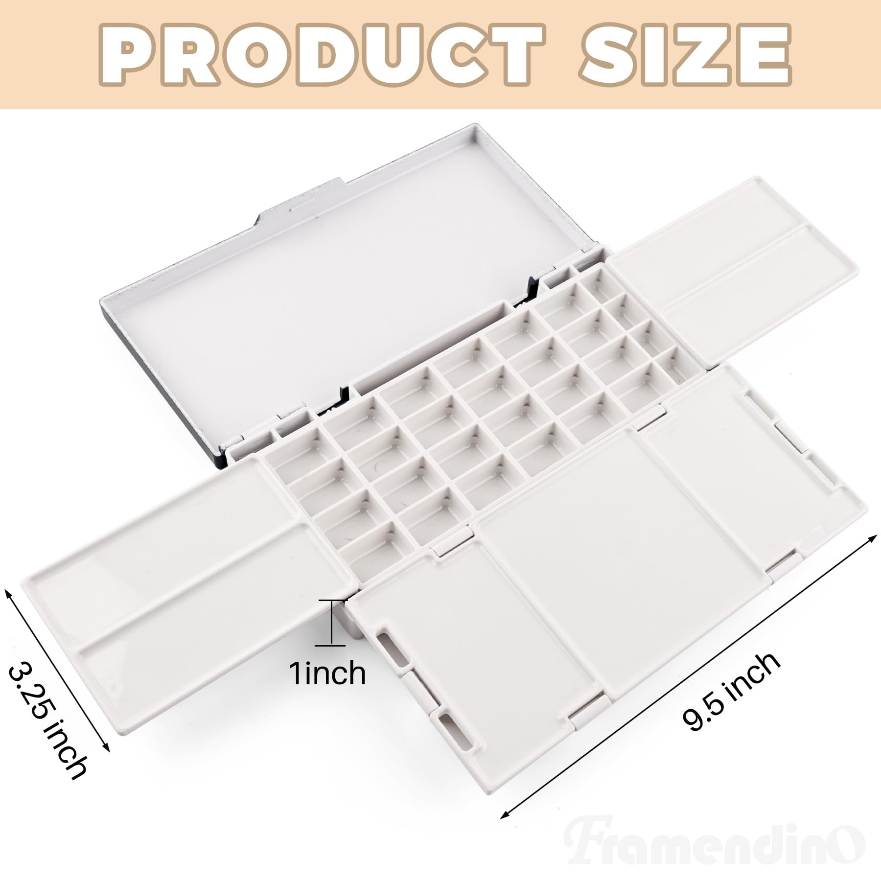 Paleta impermeable de 28 pozos con 4 bandejas de mezcla extraíbles, ideal para pintura de viajes al aire libre, perfecta para artistas de acuarela y aficionados.