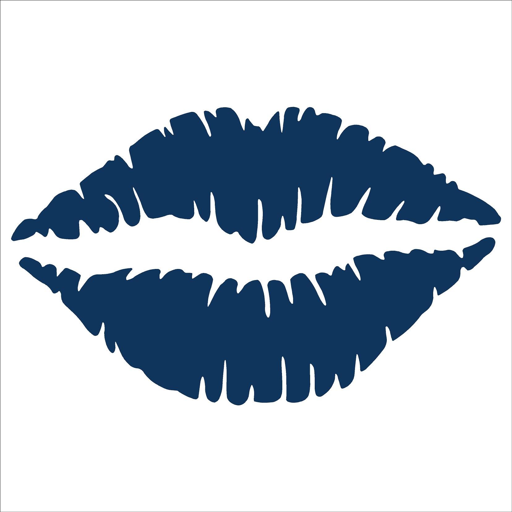Kiss Mark Lips Car Decal - WINDOW Sticker (4