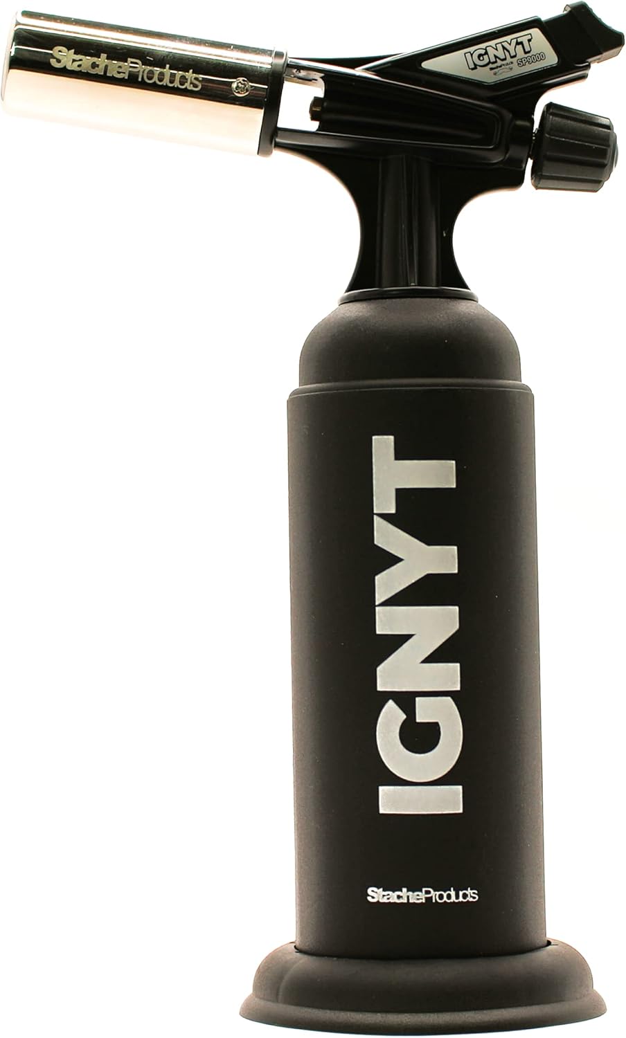 Stache IGNYT Refillable Butane Torch with Adjustable Flame and Attachable Stand for Desserts, baking, bbq and More!