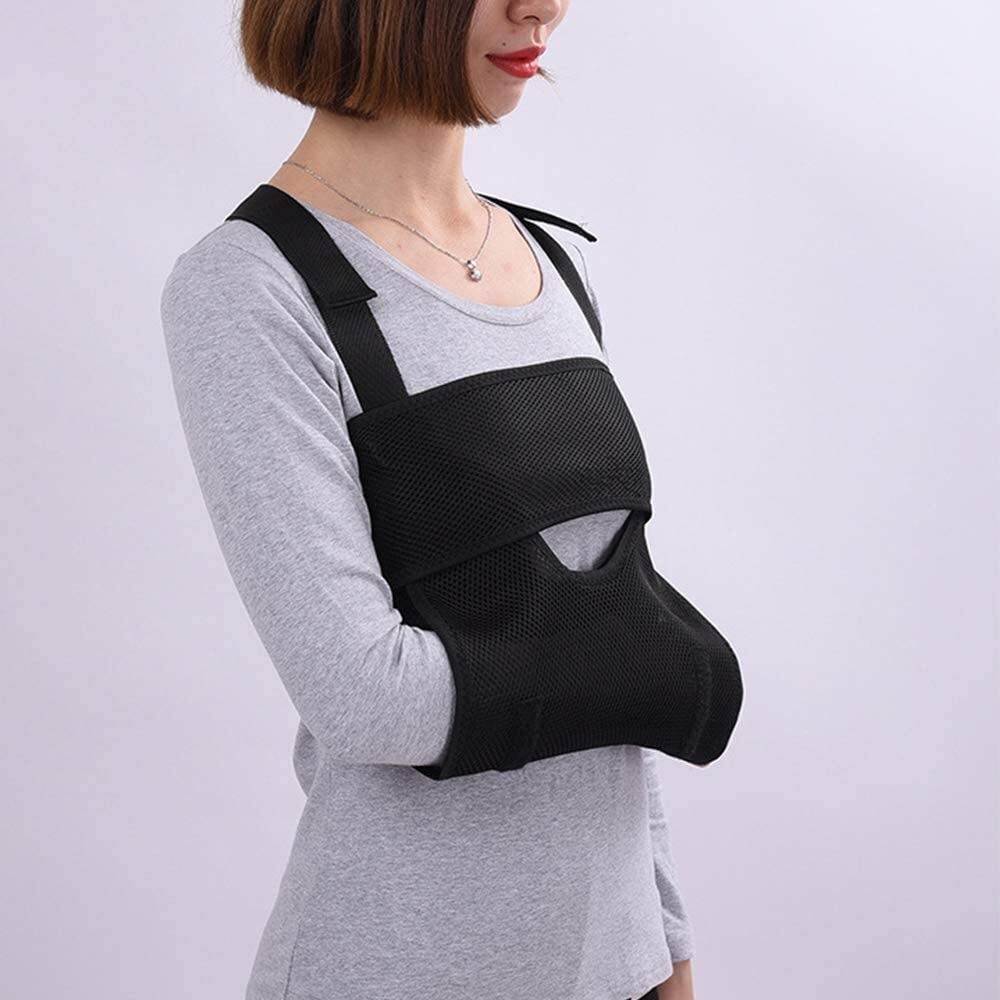 Inmovilizador de Cabestrillo y Faja para Hombro dislocado, Brazo Roto, húmero o clavícula fracturados, cirugía Posterior al Manguito rotador (Talla única para Hombres y Mujeres)