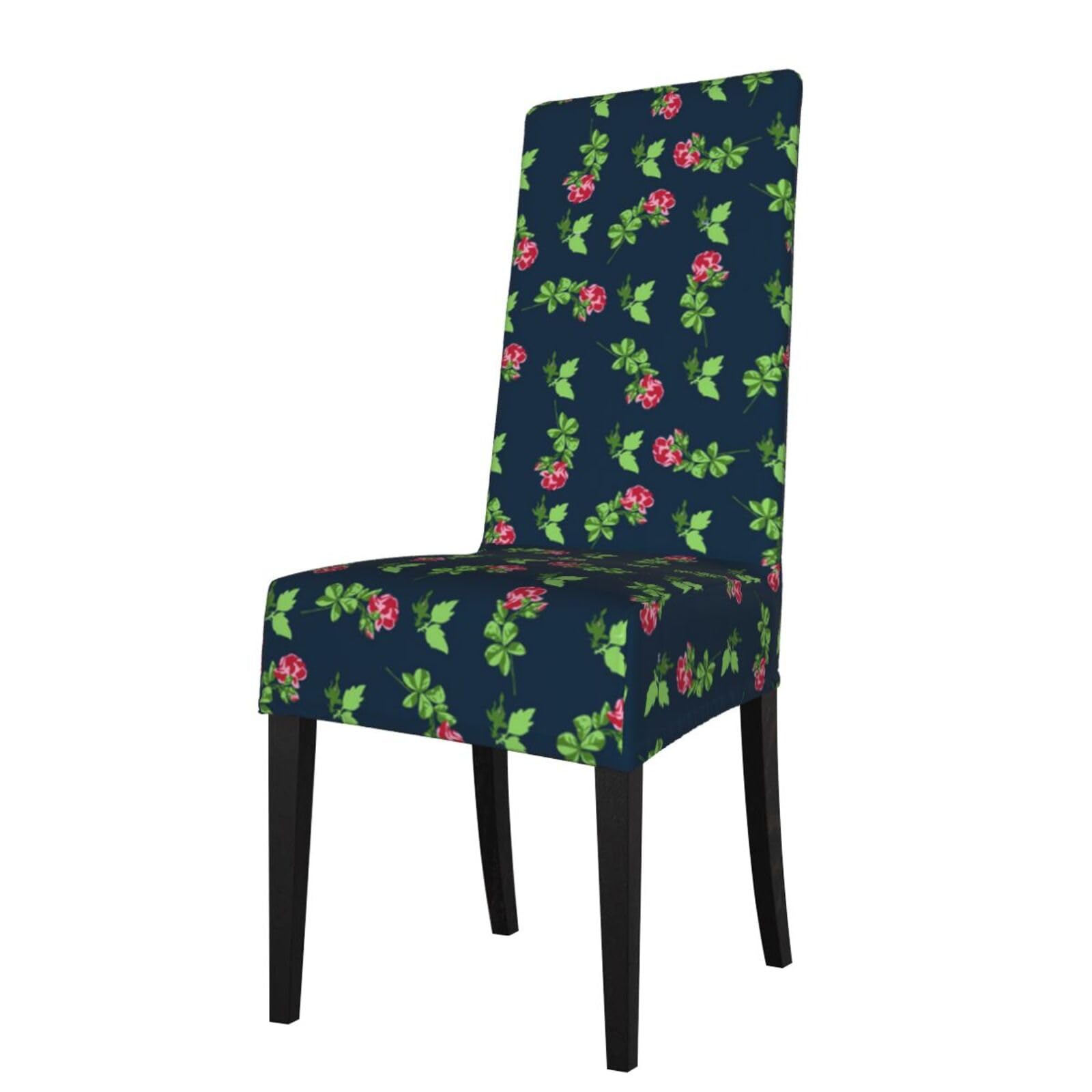 LKYMOH Branches With Flowers Roses, Chair Covers Stretch Chair Slipcovers for Dining Room, for Party Pet Protection Universal Fit Soft Polyester