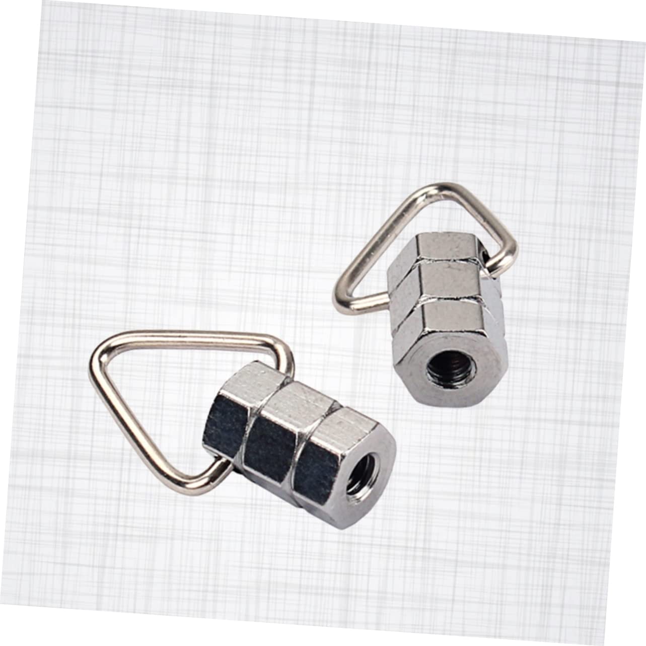 BESPORTBLE 2 Pcs Banjo Strap Lock Buckle Set Metal Strap Button Hardware for Guitar (silver)