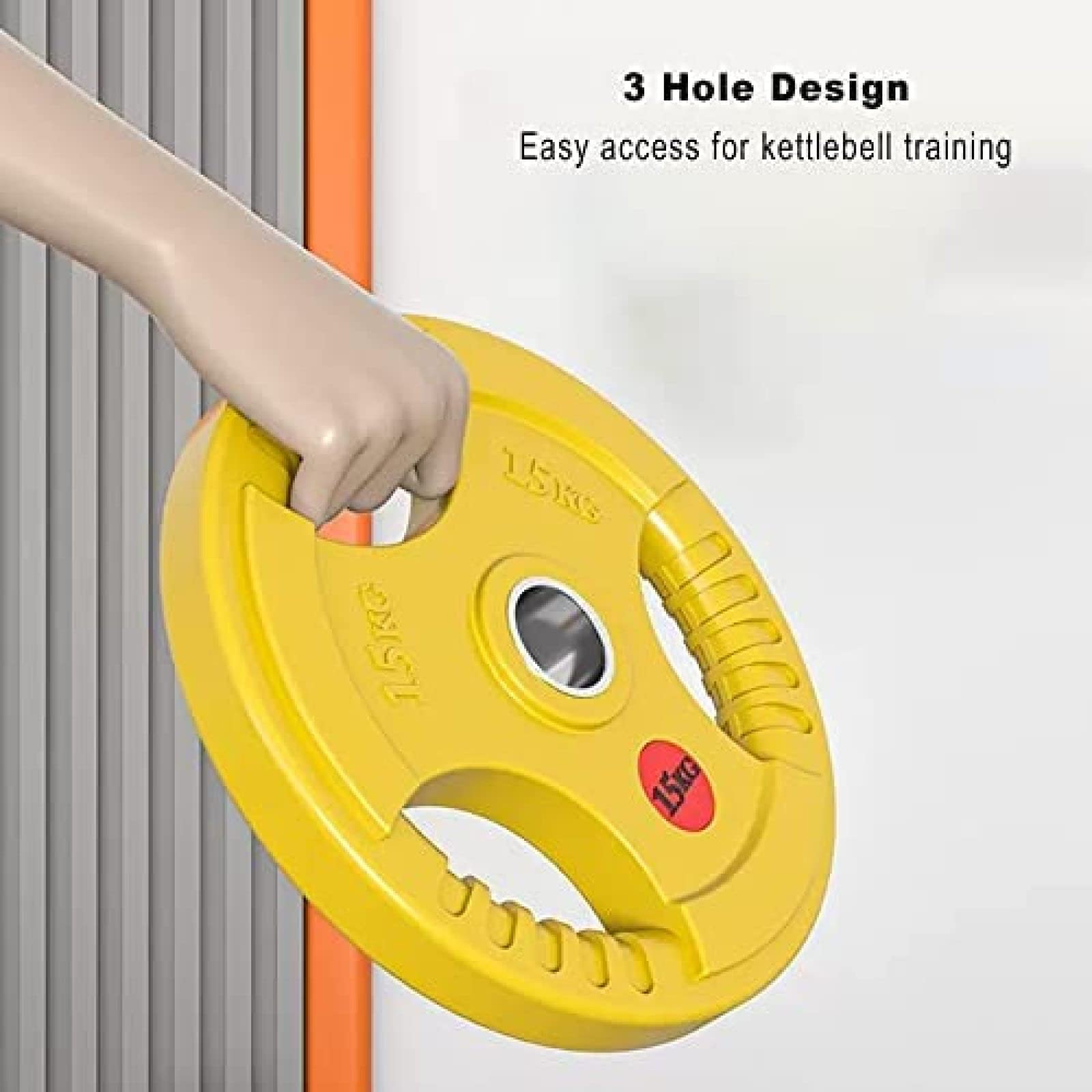 Zestaw ciężarków ze sztangą 150 KG Zestaw sztangi olimpijskiej z gumy żeliwnej, zawierający sztangę olimpijską 220 cm i talerz do obciążania, z antypoślizgowymi klamrami, sprzęt do treningu