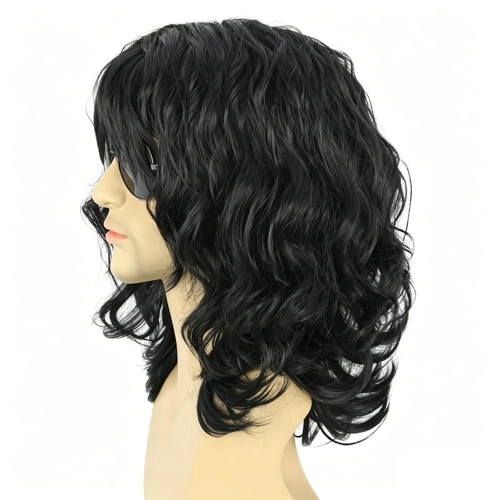 Accesorios Pelucas Peluca Pelo Rizado Onda Larga Negra Para Hombres Y Mujeres Para Pelucas Uso Diario Fiesta Coplay