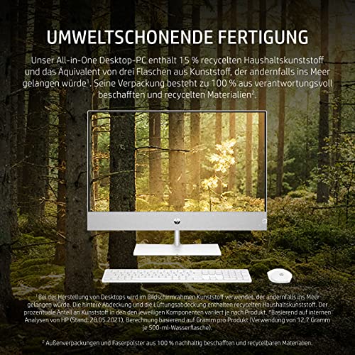 HP Pavilion All in One PC | 23,8 Zoll FHD Display | Intel Core i7-12700T | 16 GB DDR4 RAM | 512 GB SSD | Intel UHD Grafik 770 | Windows 11 Home | QWERTZ Tastatur | weiß – Bild 7