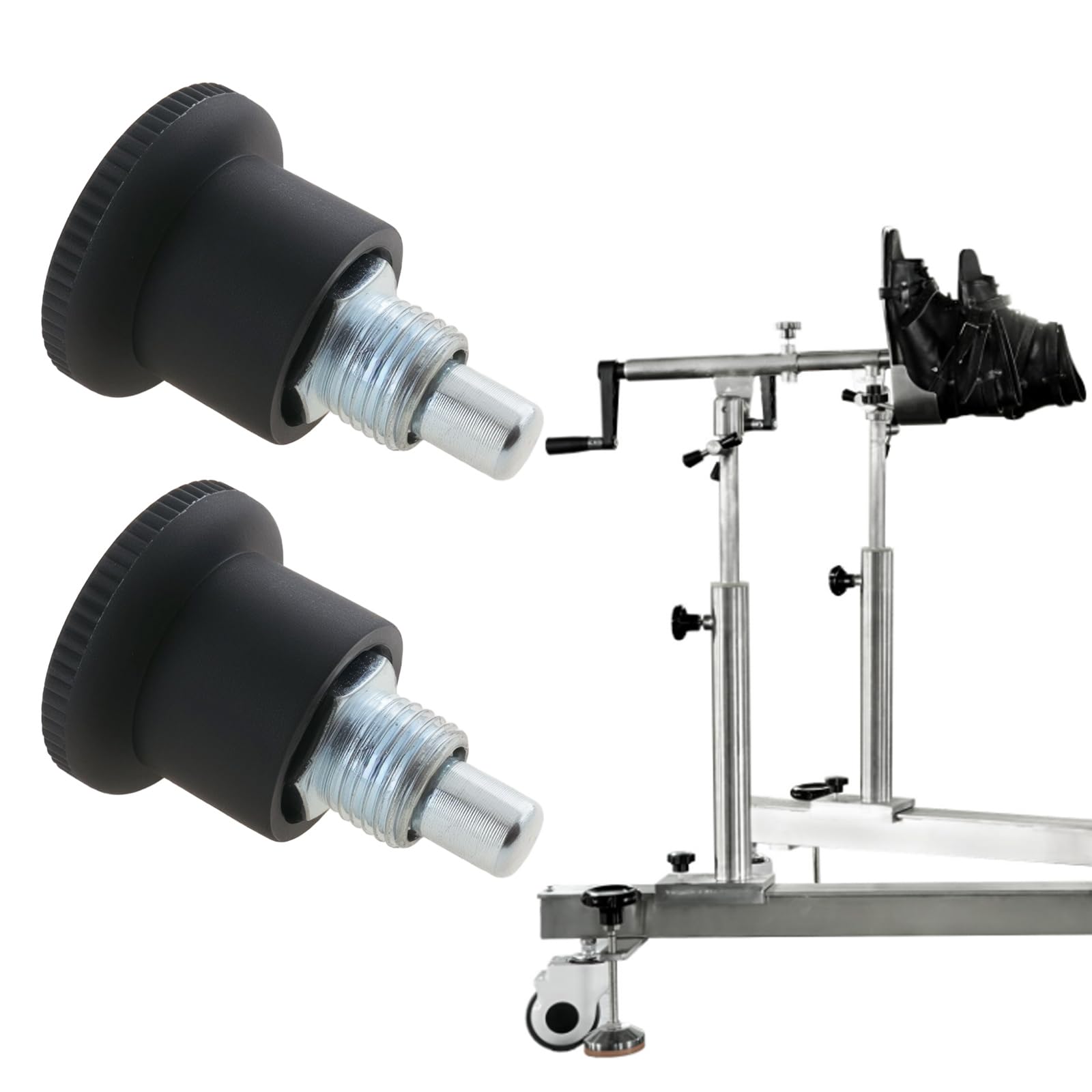 2 Pernos de Bloqueo de Mini Rejilla con Botón de Plástico Adecuados para Muebles de Equipos Deportivos Y de Fitness Equipos Médicos (M10 X 1,0 Mm)
