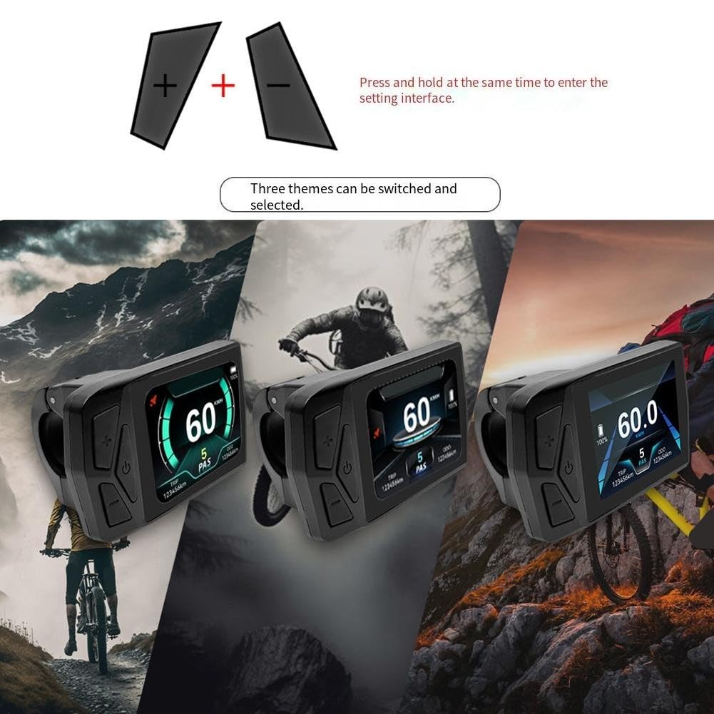 Pantalla E-Bike DC24-60V UART No.2 ABS Pantalla E-Bike DC24-60V