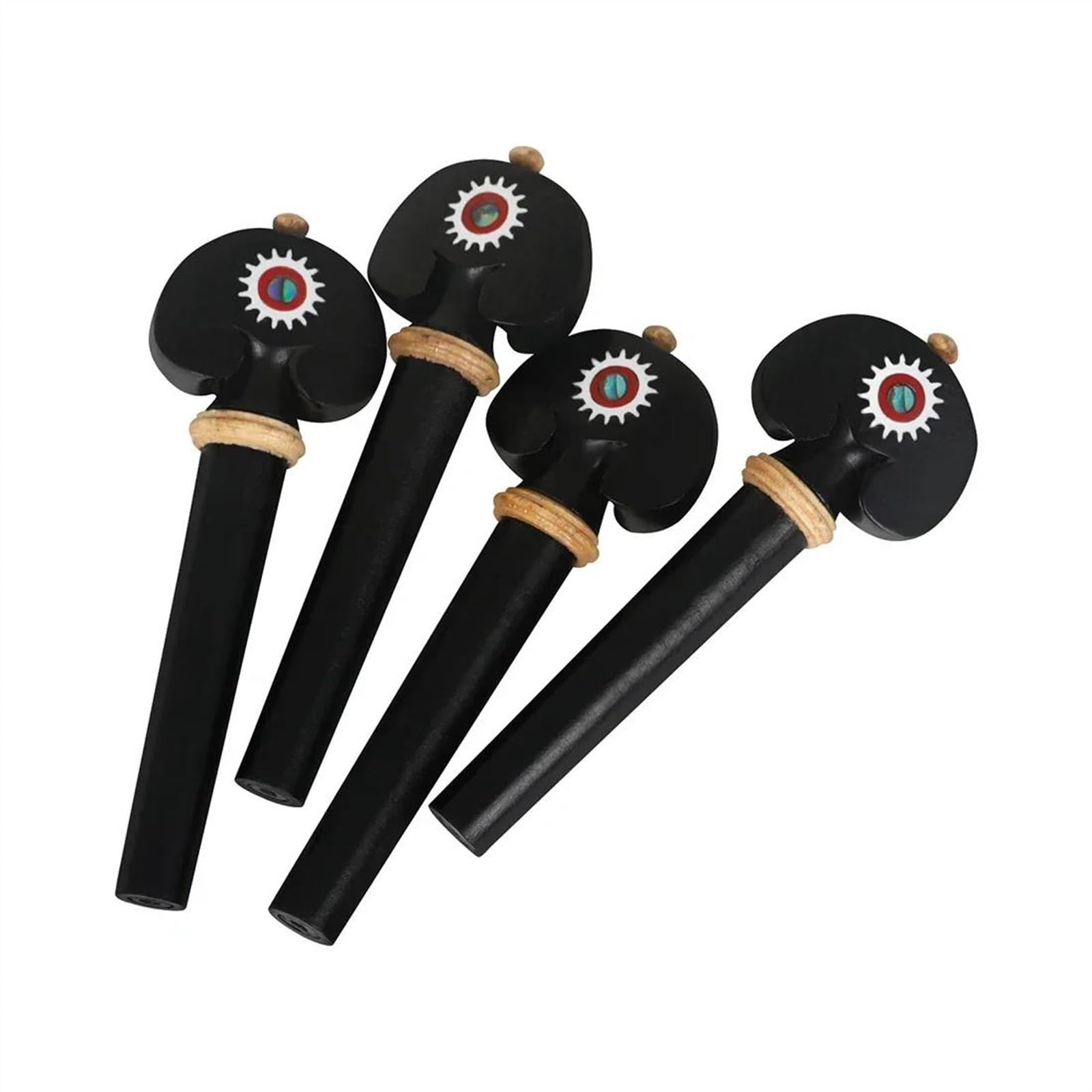 Accessori per violino 4 Pezzi 4/4-3/4 Strumento A Corde Di Violino Parte Di Violino Tirare Piatto Della Corda+albero Della Corda+chiodo Della Coda+accessori Del Resto Della Guancia