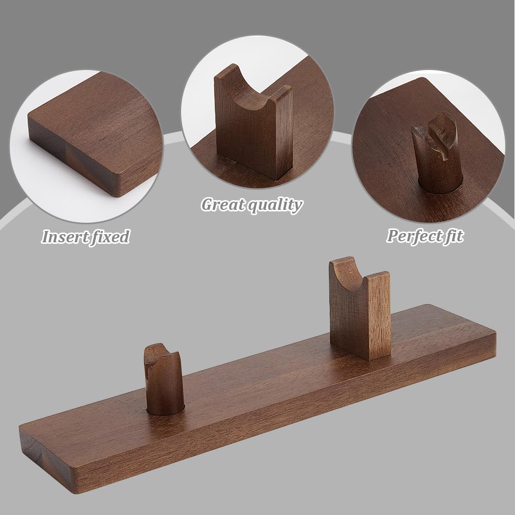 UNICRAFTALE 1 portacoltelli in legno, marrone, supporto unico per collezione di coltelli, astuccio per coltelli fissi, organizer per coltelli, borsa, per cucina, soggiorno, rustico, casa, 27 x 6,5 x 7