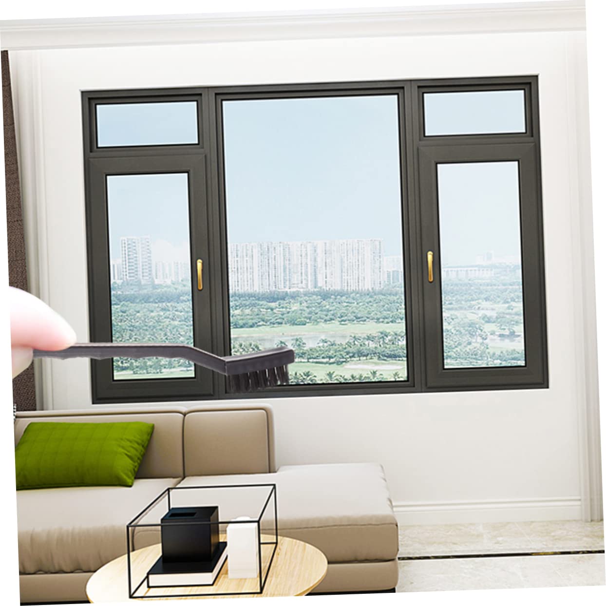 TIDTALEO 3sets Nonslip Plastic Handle Circuit Board Cleaner Brush 7-inch Length Anti Static Record Brush 5pcs*3