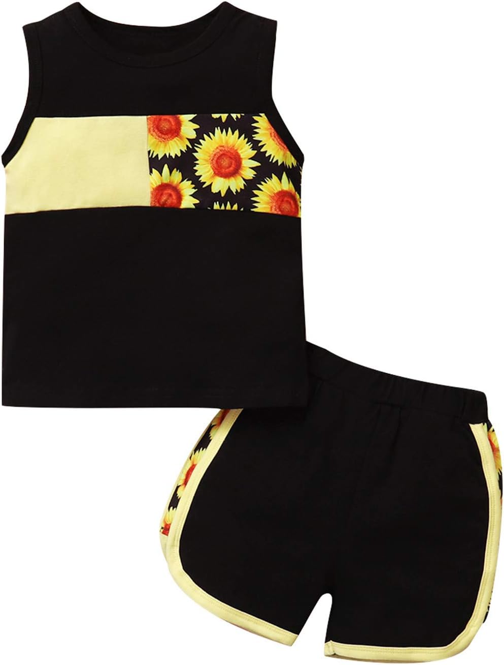 Newborn Baby Boy Girl Sleeveless Daisy Leopard Print O Neck