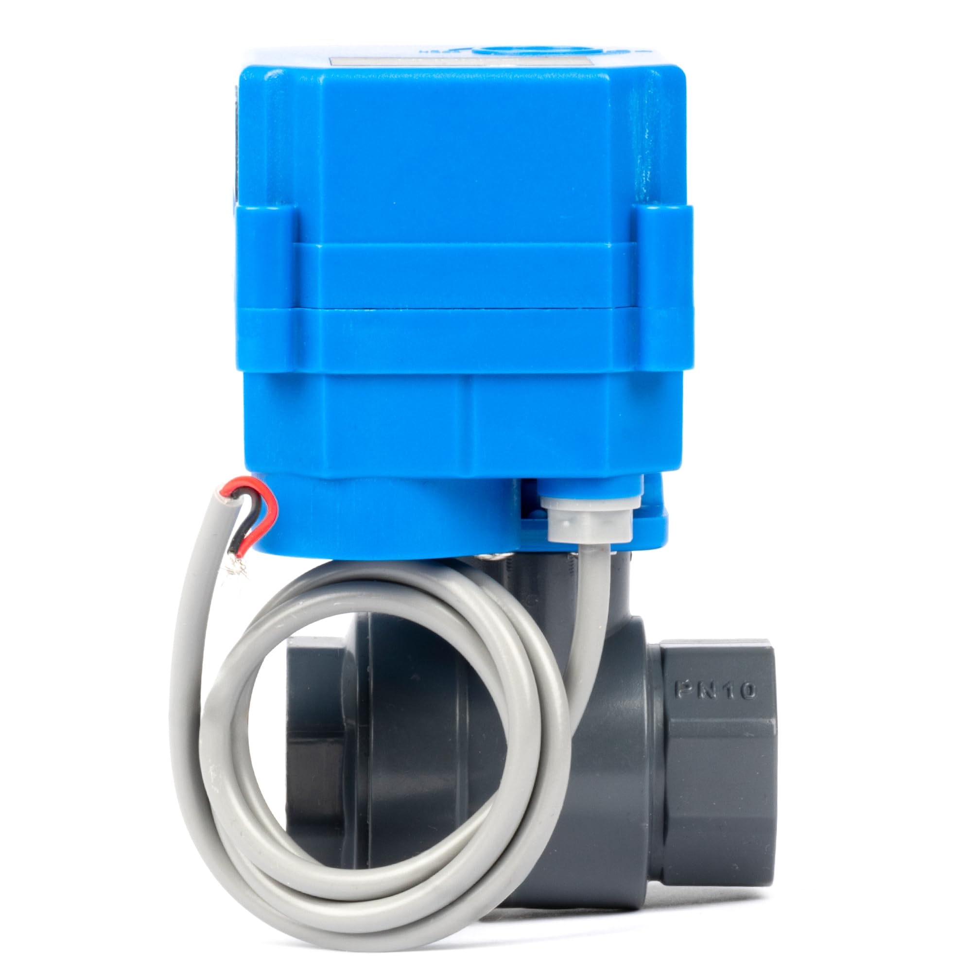 U.S. Solid Zmotoryzowany zawór kulowy UPVC 1/2" – elektryczny zawór kulowy z tworzywa sztucznego z pełnym portem, automatyczny powrót 2 przewody, 85-265V AC, normalnie zamknięty