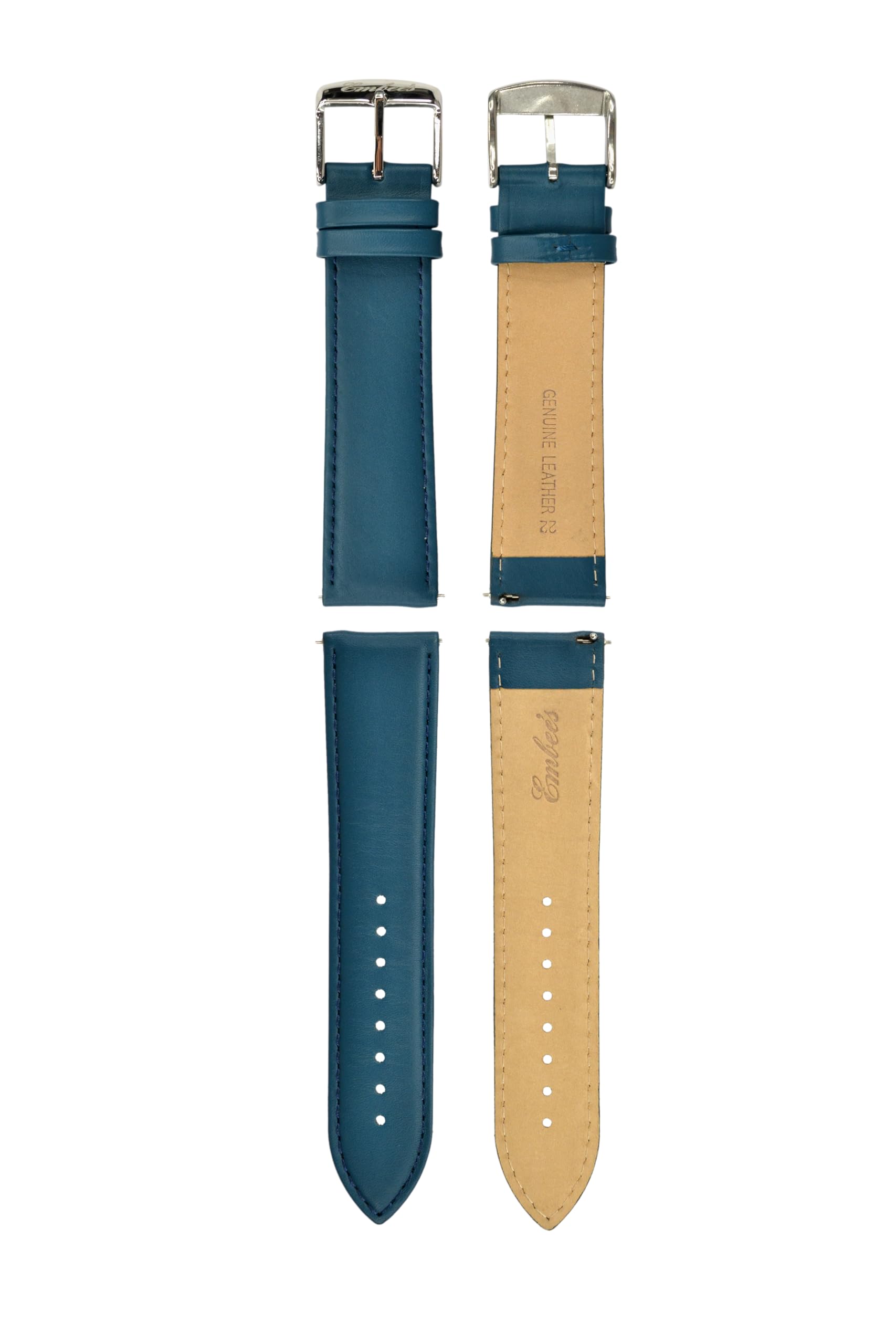 Embees Genuine leather watch strap 22 mm with SS Buckle & Sliding spring bar (BLUE, 22 mm) (B0DBDBM48X) Amazon Price History, Amazon Price Tracker