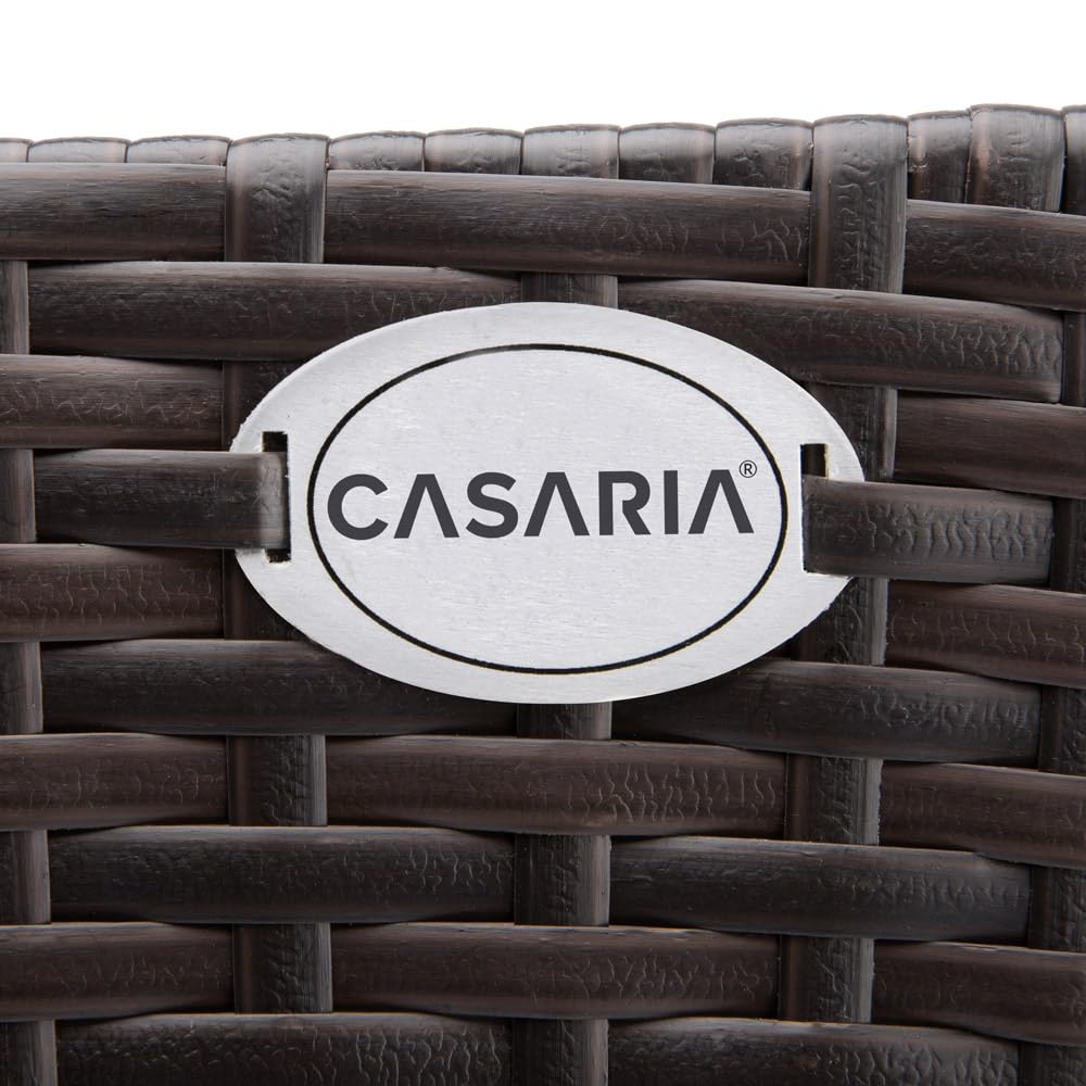 Casaria® Blumenkasten 4er Set 11 Liter Montagehalterung Indoor Outdoor Geländerkasten Balkonkasten Pflanzkasten braun