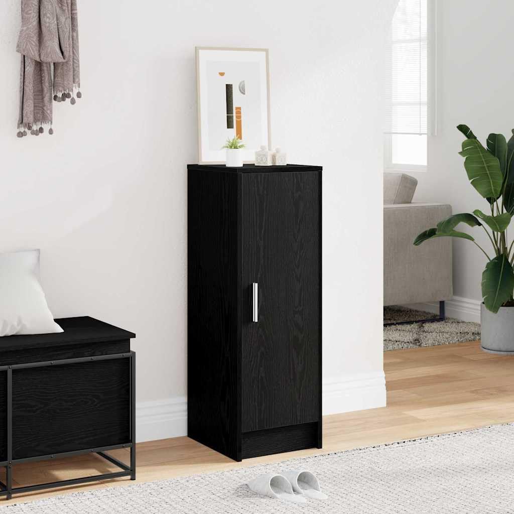 Meuble Rangement Chaussures Bois d'ingénierie Chêne Noir pour Couloir Intérieur