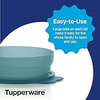 Vista 5 de Tupperware Brand - Cuencos de cereales recalentables para microondas (2 tazas) + tapas, aptos para lavavajillas y sin BPA, herméticos, a prueba
