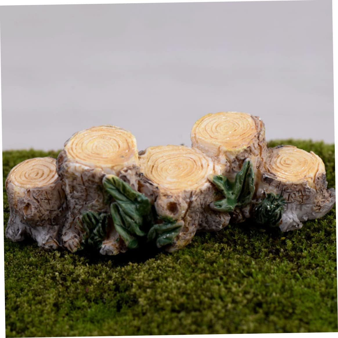 Miniature Tree Stump Mini Resin Bridge Fairy Garden Ornament Micro Landscape Decoration Fairy Garden Stump Mini Resin StumpMiniature Stump Decor Mini Fairy Garden Ornament