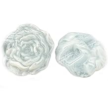 20Pcs Flower Buttons for Sewing,21mm Resin Camellia Sewing Buttons,Rose Flower Decorative Buttons for Clothing,Shirts,Skirts,Handmade DIY Crafts1#Dimensional Blue White