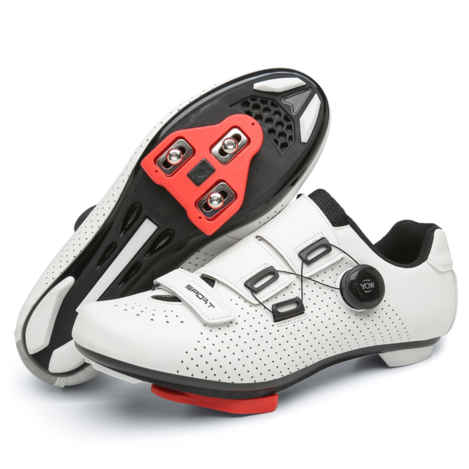 Scarpe da Ciclismo Unisex-Adulto Traspirante Ciclismo Scarpe da Ginnastica Scarpe da Bici Strada Uomo Donna Compatibile con SPD e Delta Blocco Pedale