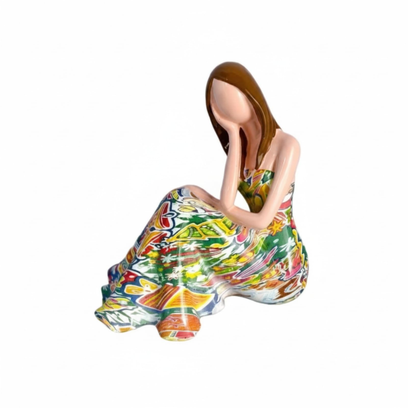 Gralara Statuetta da Tavolo Liscia, style to 1, 15,2 × 10 × 16 Cm