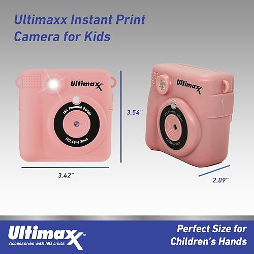 Miniatura 3 de Ultimaxx Paquete de cámara de impresión instantánea esencial para niños (rosa) - Incluye tarjeta microSD de 32 GB, lector de tarjetas de memoria de