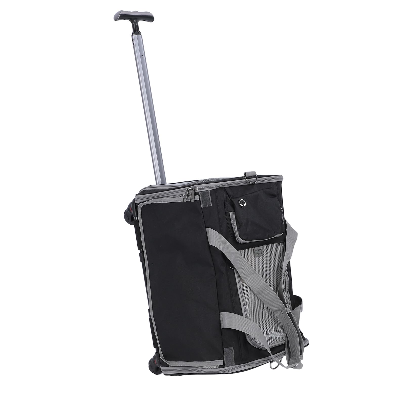 Transportín para Mascotas con Ruedas, Aprobado por Aerolíneas y TSA, Bolsa de Viaje Suave Plegable para Gatos/Perros, Mochila con Ruedas para Mascotas, Adecuada para Perros