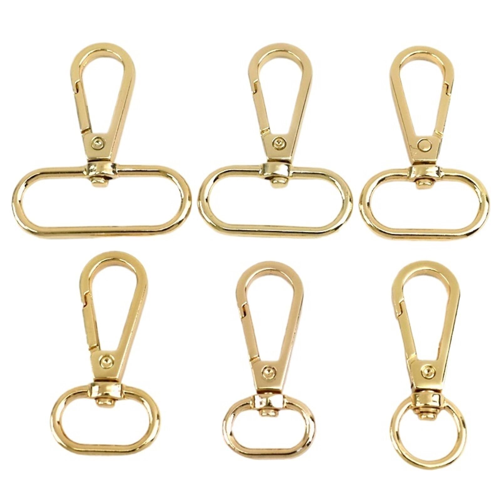 Karabińczyki obrotowe, Karabińczyki obrotowe Karabińczyk Wielokolorowy 13-50mm 10/20 szt(Lightgold,25mm-20Pcs)