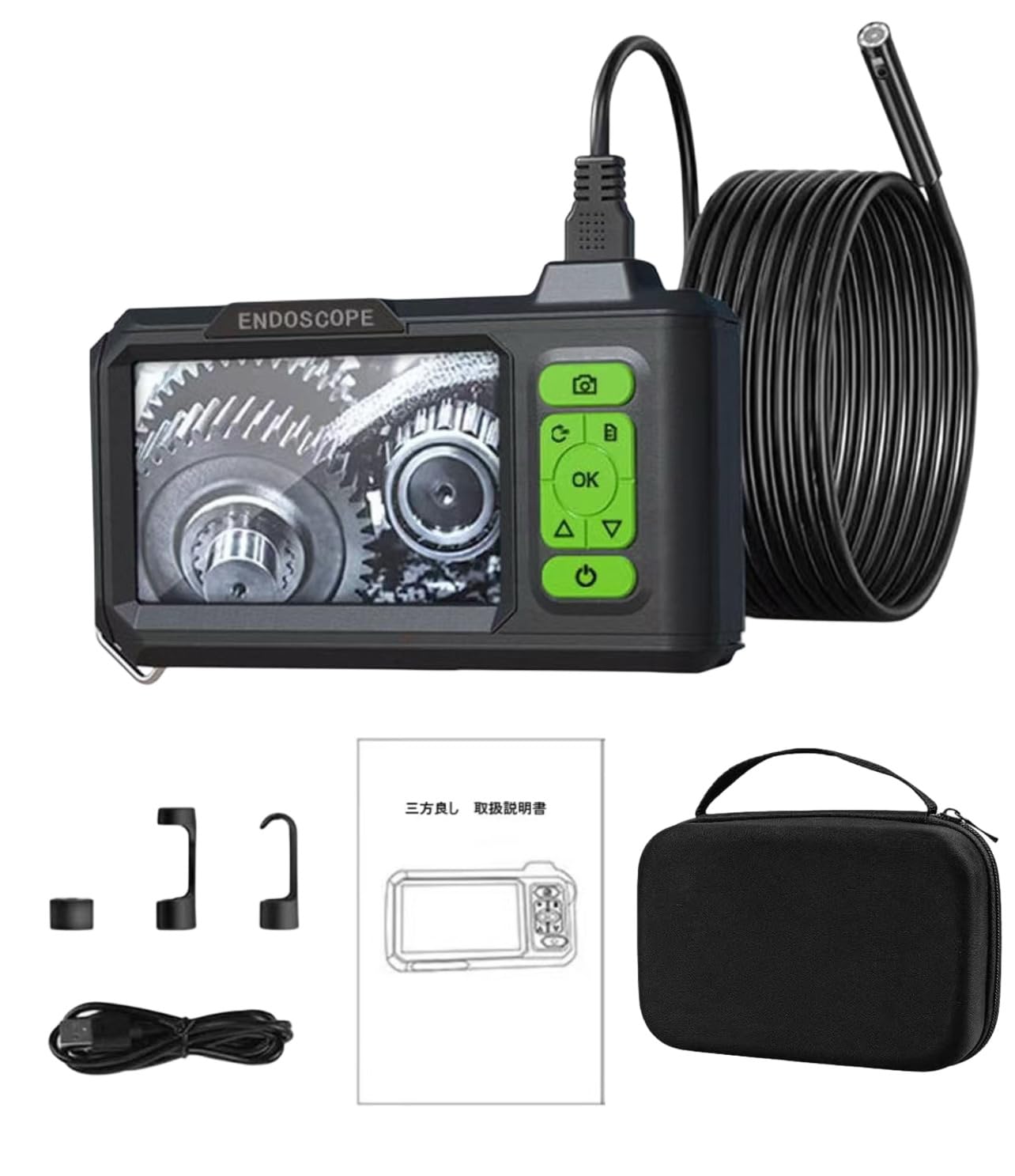 Amazon.co.jp: 三方良し 工業用内視鏡カメラ 5mケーブル 直径7.9mm 4.3