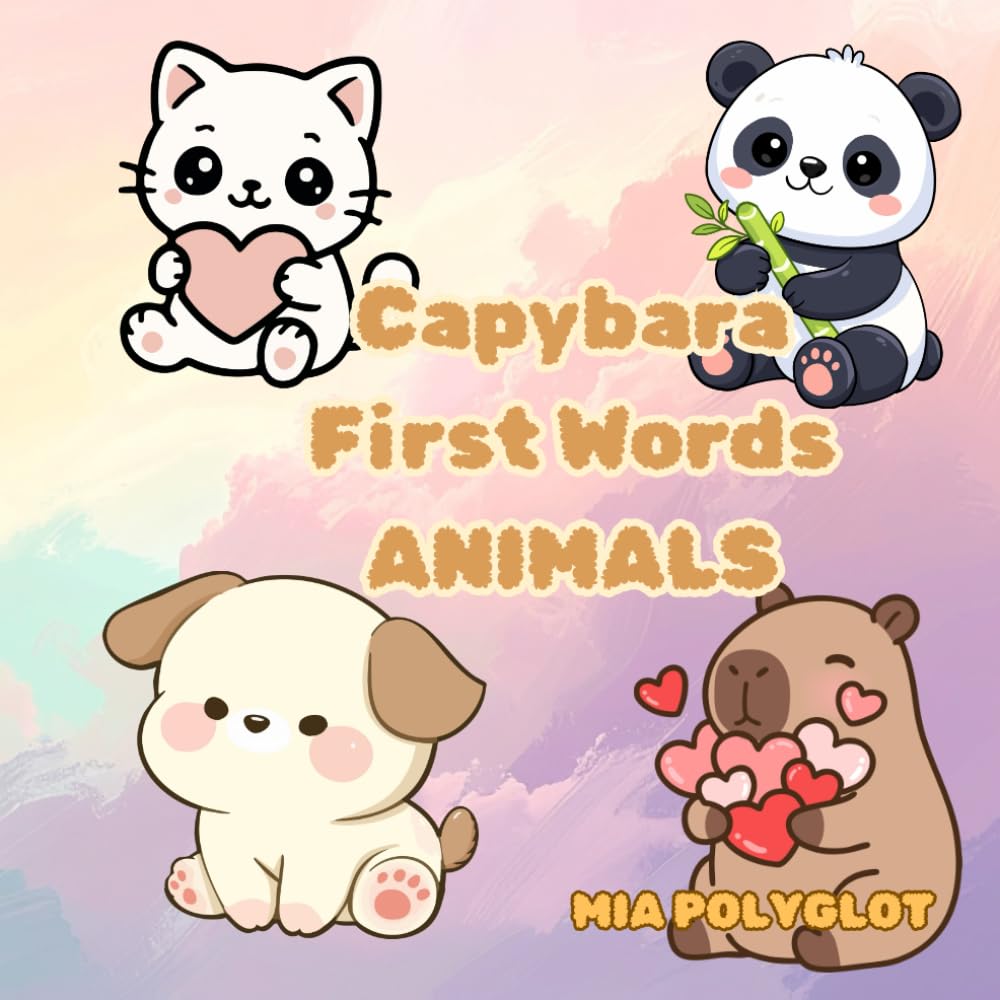 Capybara First Words: Animals: A Fun Picture Book for Toddlers and Preschoolers