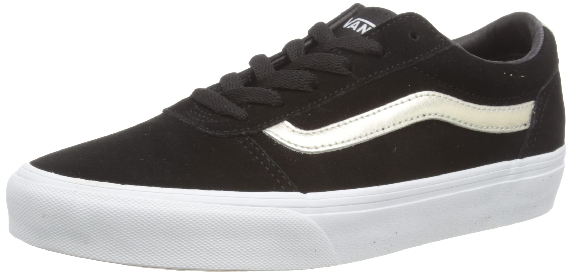 Vans Damen Ward Sneaker, Suede Canvas Black White, 36.5 EU