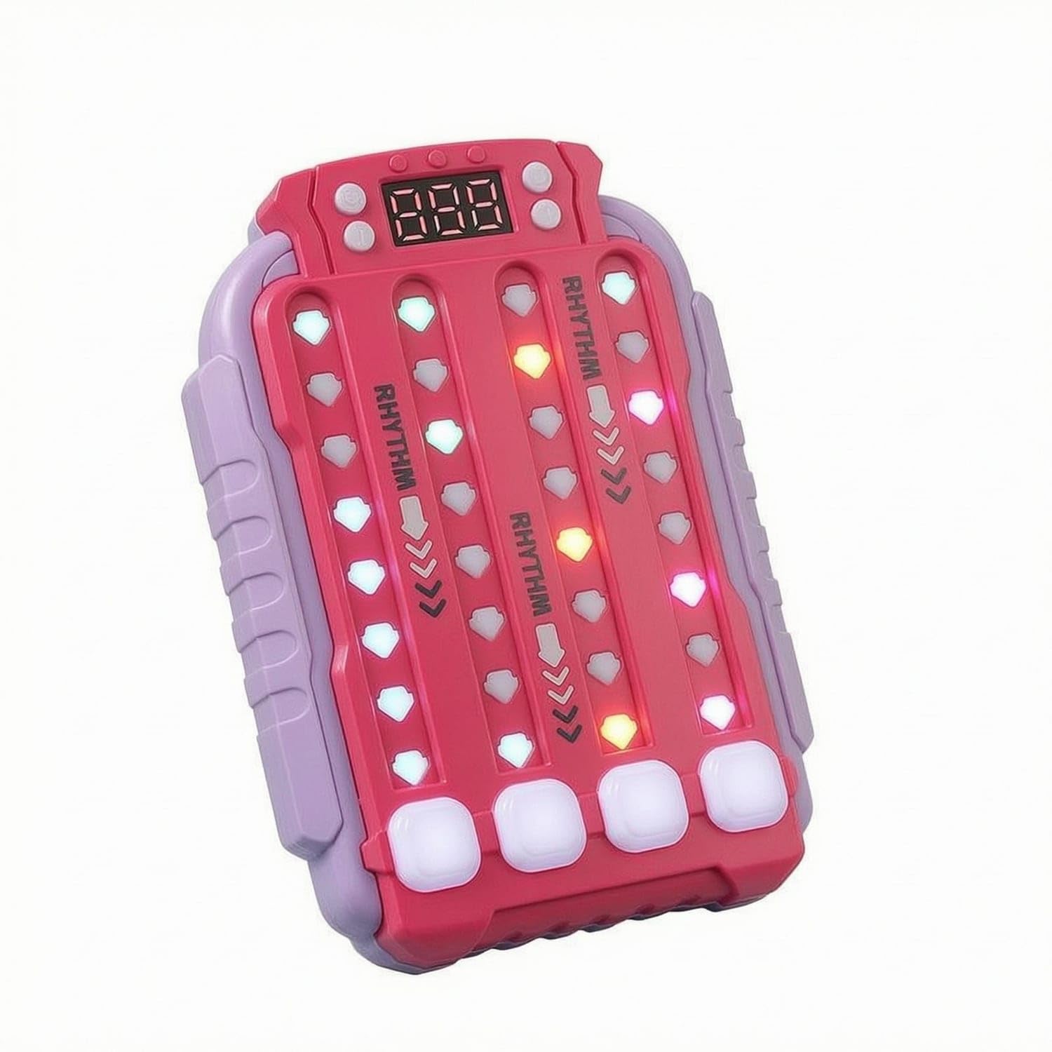 Finger-Press LCD Rhythm Game Toy Interactive Handheld Rhythm Game Toy Compact Illuminated, Red-picture-17