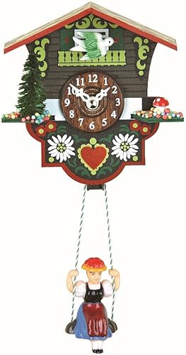 Kuckulino Reloj de la Selva Negra Casa Suiza con Movimiento de Cuarzo y Campanilla de Cuco TU 2014 SQ
