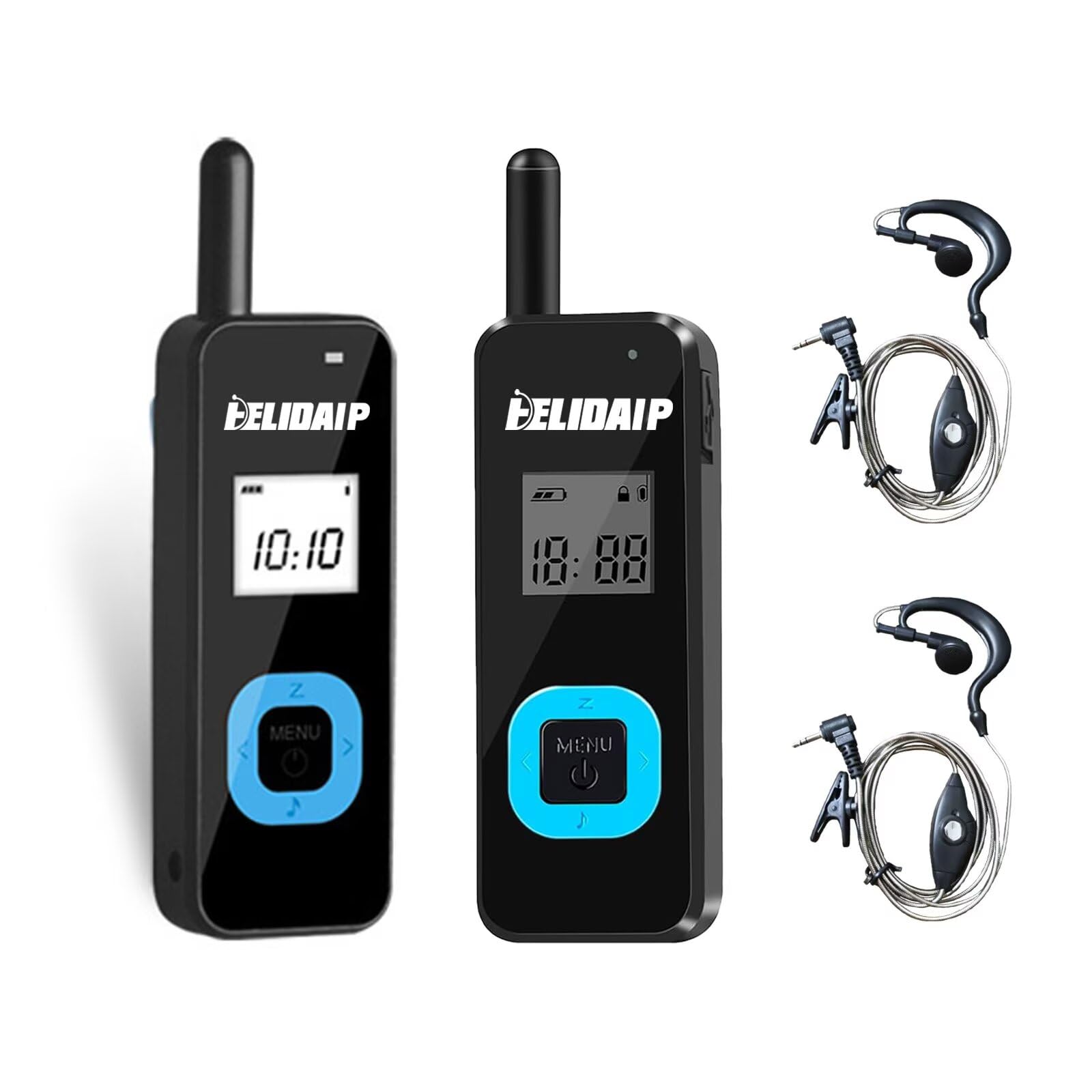 ELIDAIP T-M1 Super Mini Walkie Talkie for Adults,Portable Two Way Radios with Earpiece,Small 2 Way Radio for Restaurant, Workplace,Outdoor Sport,Hotel