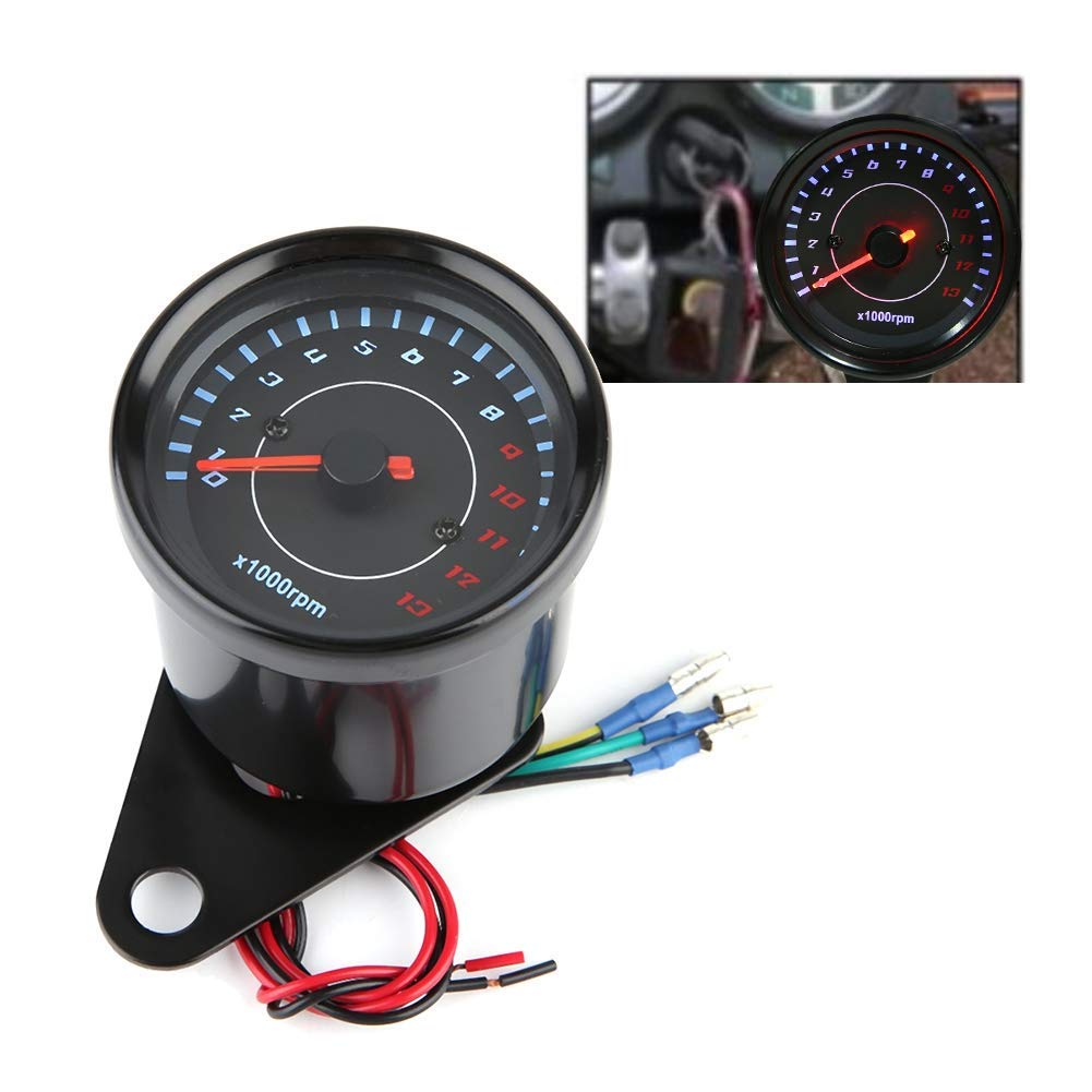 Contagiri elettronico, contagiri con contagiri elettronico a LED universale per motocicletta DC 12V