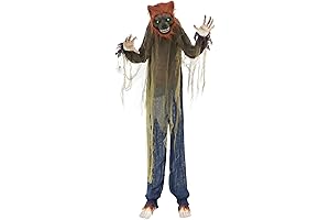 Haunted Hill Farm Life-Size Scary Werewolf Animatronics for Thrilling Halloween Ambiance