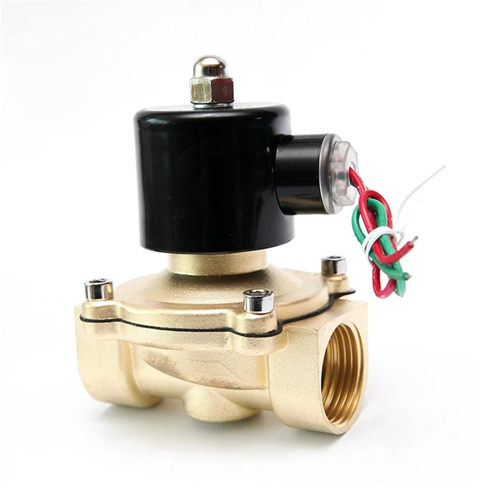 DN25 Brass Electric Solenoid Valve DC12V DC24V AC220V 110V Normally Closed for Water Oil Air(NPT-110VAC)